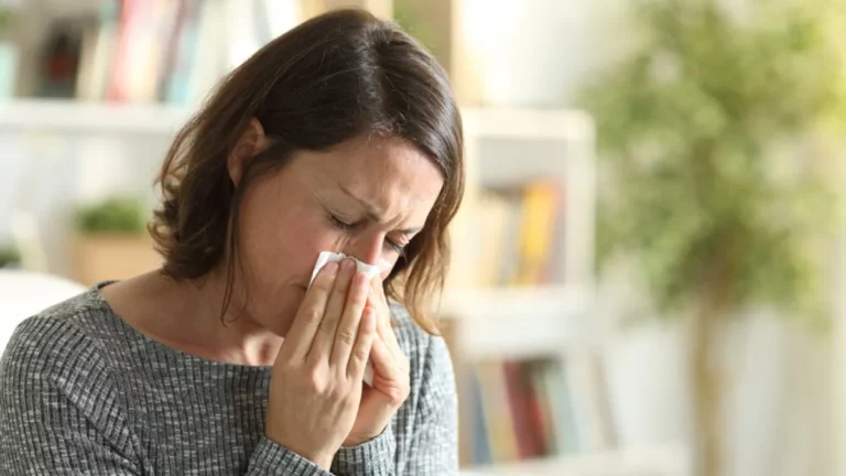 pollution allergic rhinitis illustration