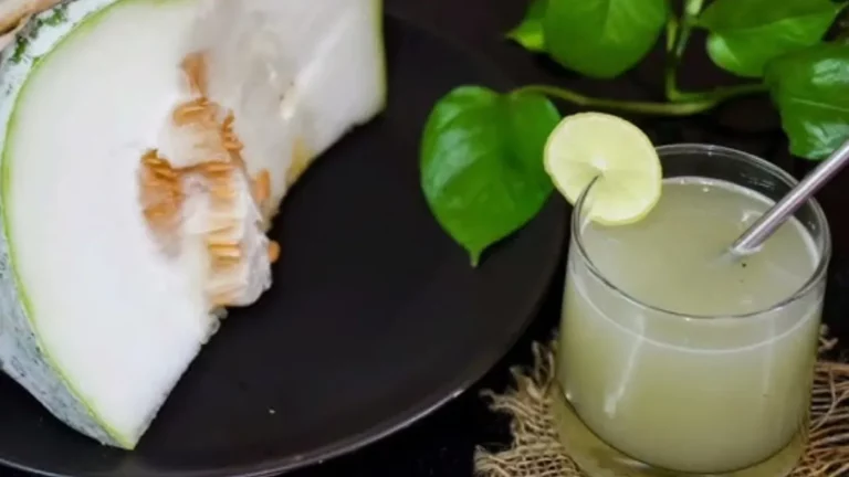 white pumpkin juice in glass for health benefits