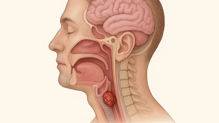 Head and neck cancer surgery procedure illustration