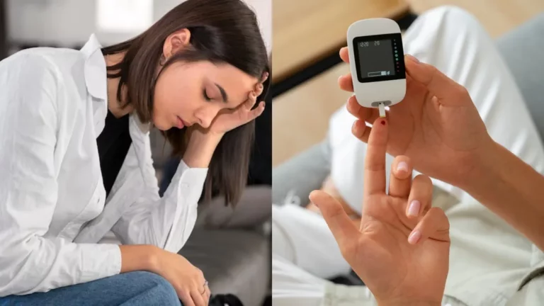 woman managing stress and blood sugar levels