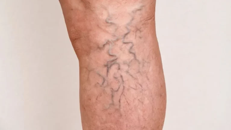 Illustration of varicose veins in legs